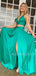 Sexy Two Pieces V Neck Long Evening Prom Dresses, MR7139