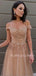Off Shoulder A-Line Lace Long Evening Prom Dresses, Cheap Tulle Sweet Prom Dresses, MR7191