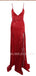 Red Sequin Mermaid Sparkly Backless Long Evening Prom Dresses, Cheap Custom Prom Dresses, MR7355