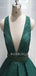 Ball Gown Attractive Green V-neck Sequins Sparkly Backless Long Evening Prom Dresses, Cheap Custom Prom Dresses, MR7412