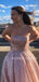 A-Line Sparkly Strapless Backless Long Evening Prom Dresses, Cheap Custom Prom Dress, MR7456