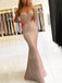 See Throuth Mermaid Spaghetti Straps Long Sparkly Evening Prom Dresses, Cheap Custom Prom Dress, MR7576