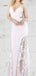 Sexy V-neck Spraghetti Straps Pink Long Mermaid Evening Prom Dresses, Cheap Custom Prom Dresses, MR7616