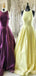 Orchid Satin Criss-Cross Straps High Neck A-line Long Backless Evening Prom Dresses, MR7677