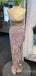 Mermaid Sequin Spaghetti Straps Long Evening Prom Dresses, Cheap Custom Prom Dresses, MR7977