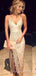 Champagne Tulle Appliques Spaghetti Straps Lace Long Evening Prom Dresses, MR8047