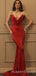 Gole/Black Satin Spaghetti Straps Long Mermaid Evening Prom Dresses, Cheap Custom Prom Dresses, MR8080