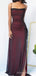 Sexy Sheath Black Tulle Long Mermaid Evening Prom Dresses, Spaghetti Straps Custom Prom Dresses, MR8290