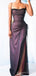 Black Tulle Mermaid Long Evening Prom Dresses, Spaghetti Straps Purple Custom Prom Dresses, MR8298