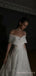Off Shoulder White Sparkly Long Evening Prom Dresses, A-line Custom Prom Dresses, MR8307