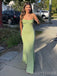 Spaghetti Straps Sparkly Long Evening Prom Dresses, Mermaid Custom Prom Dresses, MR8481