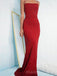 Mermaid Red Sparkly Spaghetti Straps Long Evening Prom Dresses, Custom Prom Dress, MR8485