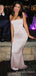 Simple Spaghetti Straps Satin Long Evening Prom Dresses, Custom Mermaid Prom Dress, MR8544