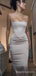 Simple Spaghetti Straps Satin Long Evening Prom Dresses, Custom Mermaid Prom Dress, MR8544