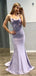 Simple Spaghetti Straps Satin Long Evening Prom Dresses, Custom Mermaid Prom Dress, MR8553