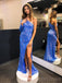 Long Sleeves One shoulder Long Evening Prom Dresses, Custom Sequins Prom Dress, MR8563