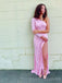 Long Sleeves One shoulder Long Evening Prom Dresses, Custom Sequins Prom Dress, MR8563