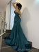 V-neck Spaghetti Straps Mermaid Long Evening Prom Dresses, Custom Prom Dress, MR8578