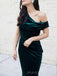 Mermaid Dark Green Velvet Long Evening Prom Dresses, Custom Prom Dress, MR8625