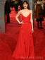 Sexy V-neck Red Spaghetti Straps Long Evening Prom Dresses, Custom Prom Dress, MR8627