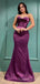 Mermaid Satin Strapless Long Evening Prom Dresses, Custom Sweet Heart Prom Dress, MR8683