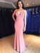 Deep V-neck Red Mermaid Long Evening Prom Dresses, Custom Prom Dress, MR8684