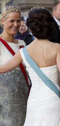 A-line One Shoulder Chiffon Long Evening Prom Dresses, Custom prom Dress, MR8733