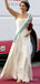 A-line One Shoulder Chiffon Long Evening Prom Dresses, Custom prom Dress, MR8733