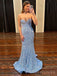 Elegant Sweetheart Mermaid Strapless Long Evening Prom Dresses, Custom prom Dress, MR8743