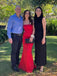 Mermaid Red Satin Strapless Long Evening Prom Dresses, Custom Prom Dress, MR8751