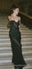 Unique Black Chiffon Spaghetti Straps Long Evening Prom Dresses, Custom V-neck Prom Dress, MR8758