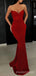 Simple Sweet Heart Mermaid Spaghetti Straps Long Evening Prom Dresses, Custom Prom Dress, MR8771