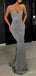 Simple Sweet Heart Mermaid Spaghetti Straps Long Evening Prom Dresses, Custom Prom Dress, MR8771