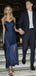 Morden Navy Blue Satin Spaghetti Straps V-neck Long Evening Prom Dresses, Custom Prom Dress, MR8773