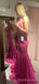 Elegant Hot Pink Sequins Mermaid One Shoulder Long Evening Prom Dresses, Custom Sparkly Prom Dress, MR8780