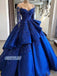 Elegant Ball Gown Sweetheart Long Sleeves With Beads Long Prom Dresses, OL051