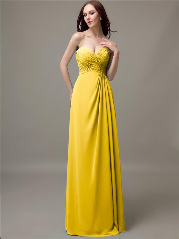 Sweetheart Neck Empire Chiffon Bridesmaid Dresses