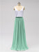 V Neck Chiffon Floor Length Bridesmaid Dresses
