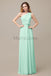 One Shoulder Chiffon Floor Length Bridesmaid Dresses