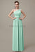 One Shoulder Chiffon Floor Length Bridesmaid Dresses