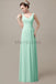 V-Neck Straps Pleats Bridesmaid Dresses