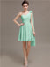 One Shoulder Chiffon Short Bridesmaid Dresses