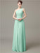 One Shoulder Pleats Chiffon Bridesmaid Dresses