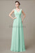 V-Neck Long Chiffon Bridesmaid Dresses