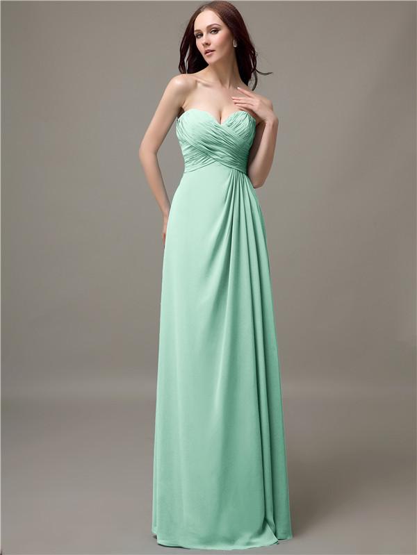 Sweetheart Neck Empire Chiffon Bridesmaid Dresses