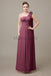 One Shoulder Long Chiffon Bridesmaid Dresses