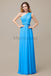 One Shoulder Chiffon Floor Length Bridesmaid Dresses