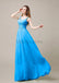 Square Neck Pleats Floor Length Bridesmaid Dresses