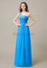 One Shoulder Chiffon Long Bridesmaid Dresses