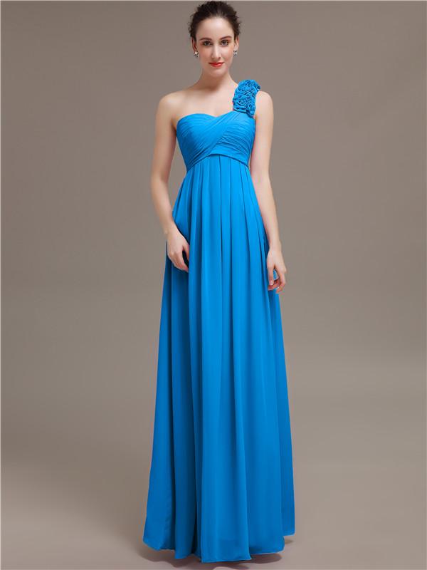 One Shoulder Chiffon Bridesmaid Dresses